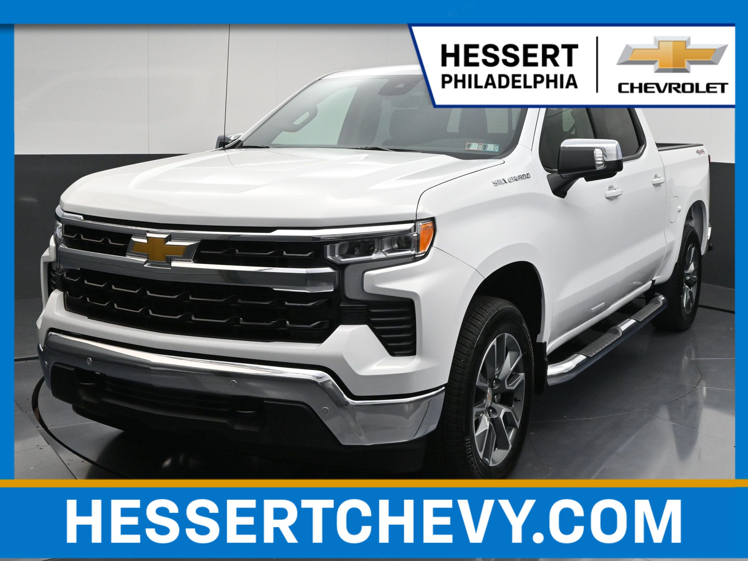 2026 Chevrolet Silverado 1500 LT in Summit White — front three-quarter view
